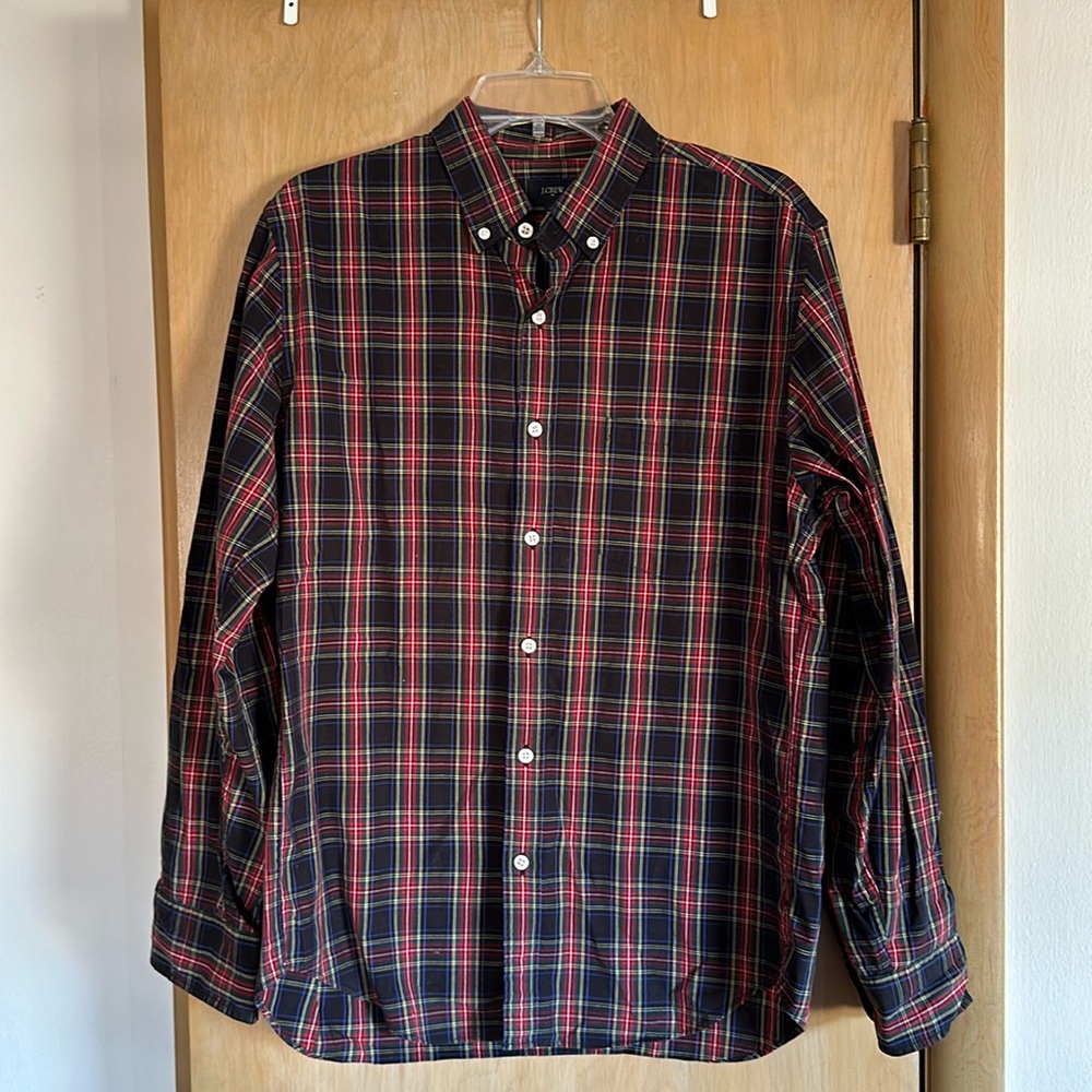 Plaid Cotton Poplin Shirt